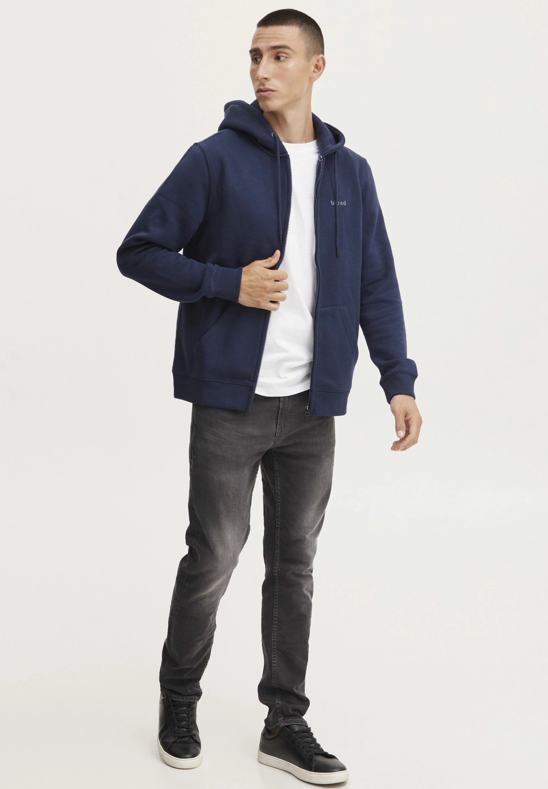 Blend Bhdownton Zipthrough - Sudadera Con Cremallera - Dress Blues 2 Blend Bhdownton Zipthrough - Sudadera Con Cremallera - Dress Blues - Imagen 2