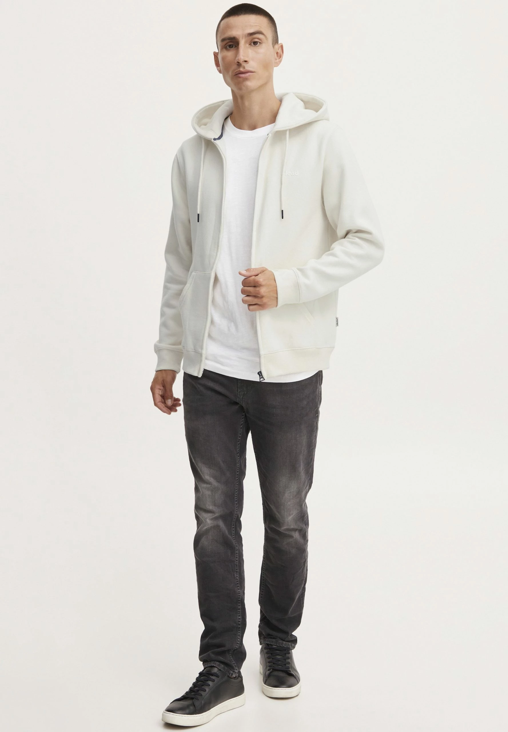 Blend Bhdownton Zipthrough - Sudadera Con Cremallera - Egret 2 Blend Bhdownton Zipthrough - Sudadera Con Cremallera - Egret - Imagen 2