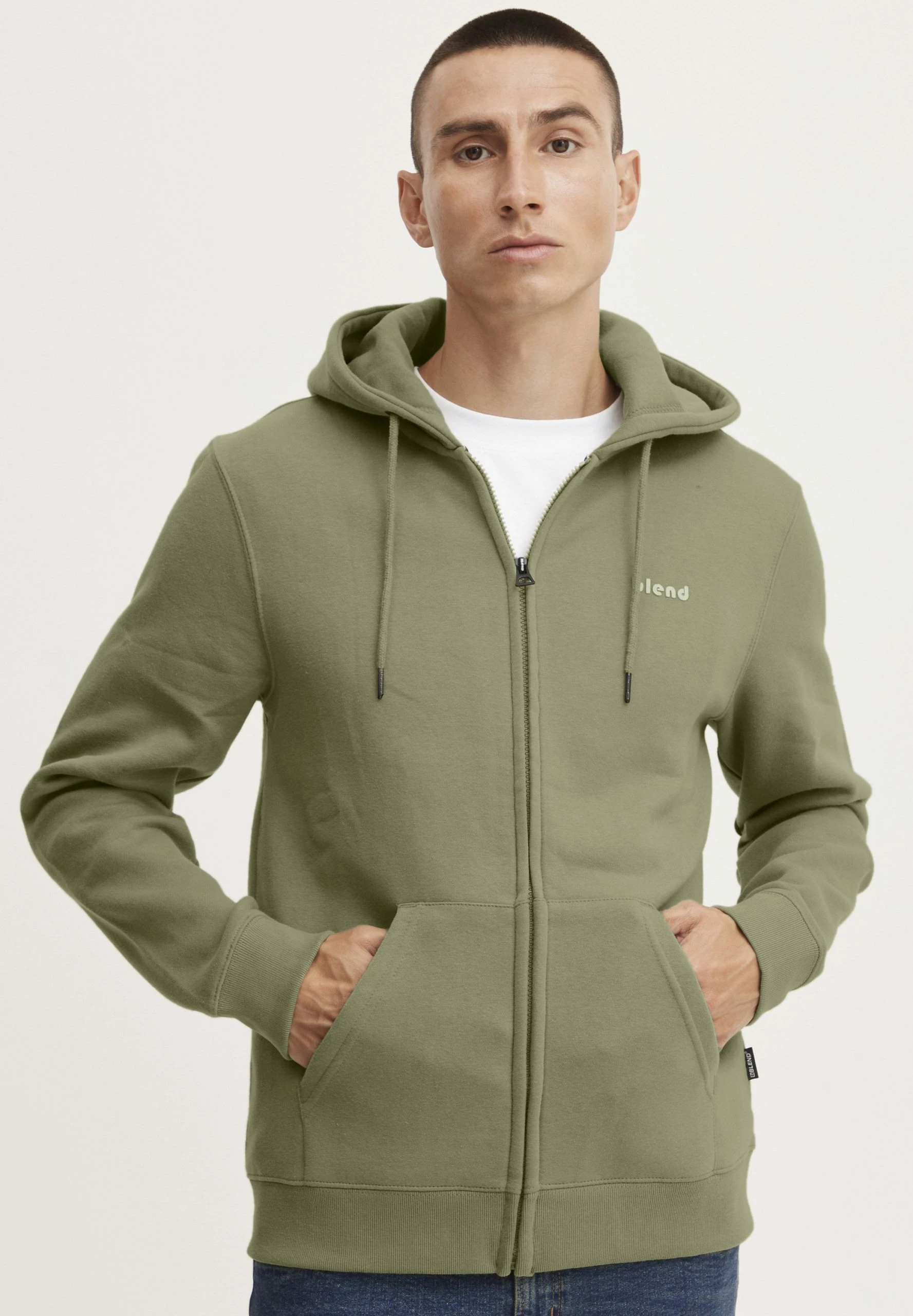 Blend Bhdownton Zipthrough - Sudadera Con Cremallera - Oil Green 1 Blend Bhdownton Zipthrough - Sudadera Con Cremallera - Oil Green