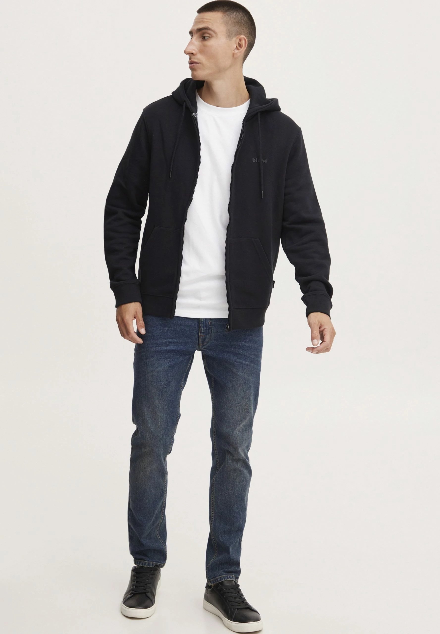 Blend Bhdownton Zipthrough - Sudadera Con Cremallera - Black 2 Blend Bhdownton Zipthrough - Sudadera Con Cremallera - Black - Imagen 2